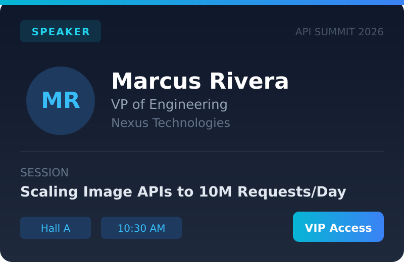Event Badges example